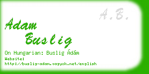 adam buslig business card